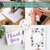 Floral Thank You Cards with Envelopes and Stickers (20 pack