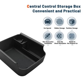 Ruiya Golf GTI Center Console Organizer,2020-2025 Golf GTI MK8 Accessories Armrest Center Console Golf GTI MK8 Middle Console Tray Compatible with 2020 2021 2022 2023 2024 2025 VW Golf GTI/R MK8