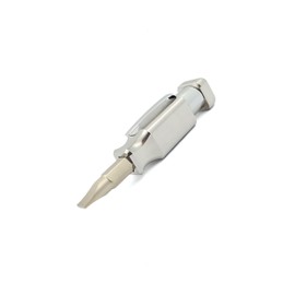 Pocket Screwdriver with Magnet & Clip (Stainless Steel) Double Ended with Phillips, Flat Head