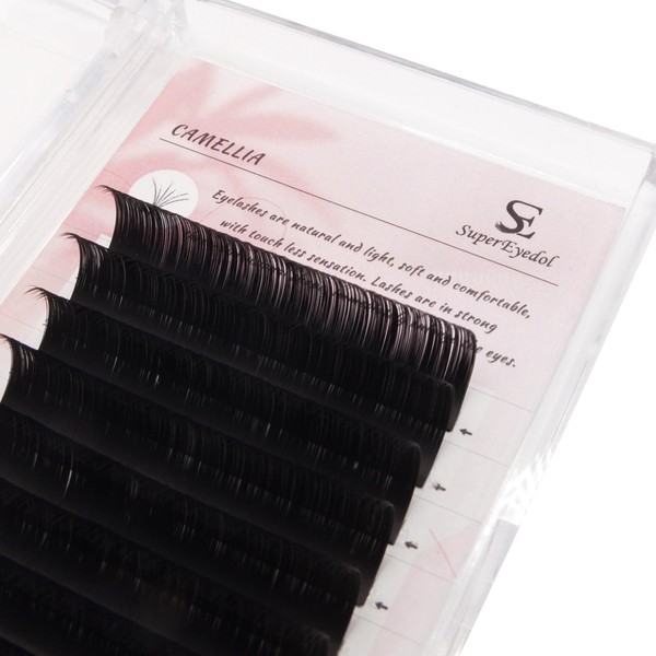SuperEyedol Camellia 0.07mm Eyelash Extensions Professional Supplies J,B,C,CC,D,DD Curl 8-15mm