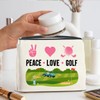 UPNEGE Golf Makeup Bag Gifts for Women Golfer Peace Love