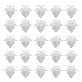 OTOTEC 50Pcs 856540 Vehicle Side Bumper Trim Clips Exterior Door Moulding Fastener Retainers with Rectangular Head White Plastic