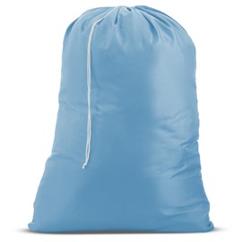 Handy Laundry XL Laundry Bag – Heavy Duty Nylon, 30" x 40", Large Capacity, Durable Drawstring Closure, Machine Washable, Travel & Dorm Essentials for Dirty Clothes, Light Blue