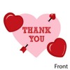 Conversation Hearts - Shaped Thank You Cards - Valentine's Day
