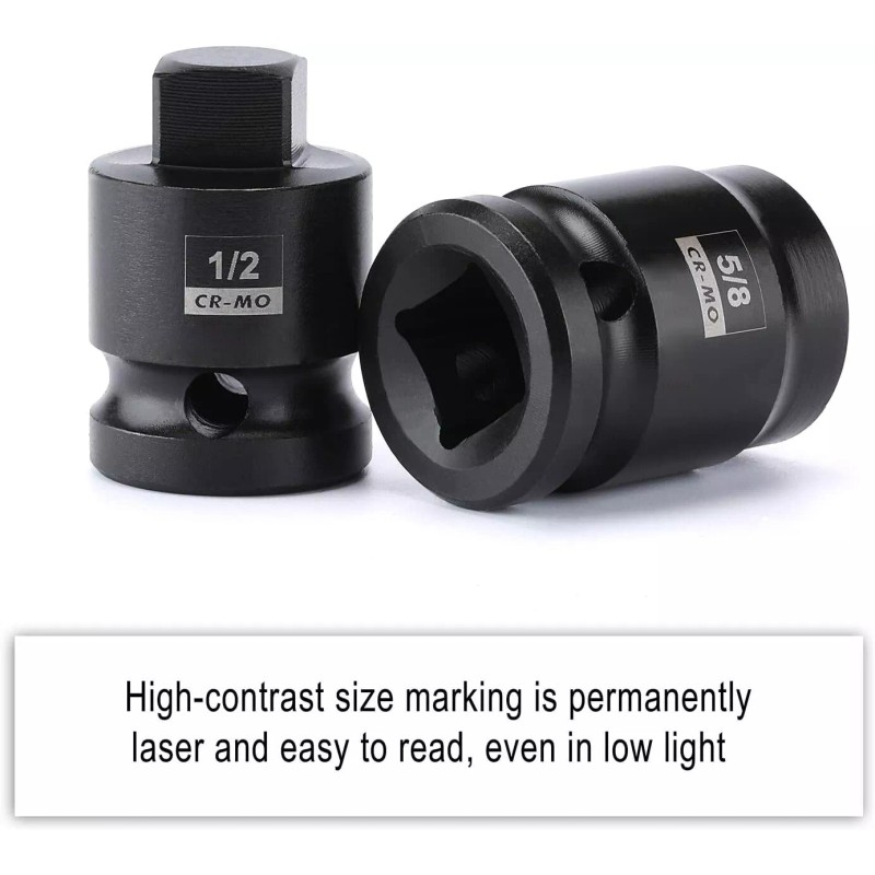 Focus tool 8PCS 1/2-Inch Drive Pipe Plug Socket Set Cr-Mo