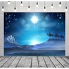 CORFOTO Christmas Nativity Scene Backdrop Holy Star Night Bethlehem Three