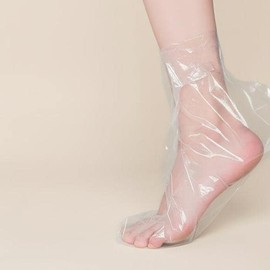 Disposable Foot Care Foot Pack Vinyl Sheets (100 Sheets) Transparent Sock-Type Exfoliating Plastic Wrap / 일회용 풋케어 발팩 비닐시트100매 투명 양말형 각질관리 랩비닐