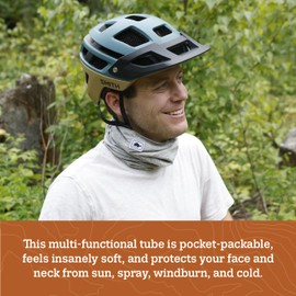 Turtle Fur Stria Totally Tubular Neck Gaiter, UPF 50+, Multifunctional Headwear, 10+ Ways to Wear, Storm