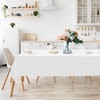 Incisite 2 Pack White Tablecloth, 259x147cm(58.7x102In) Polyester Table Cover for
