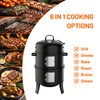 18 Inch Vertical Charcoal Smoker, 3-in-1 Heavy Duty