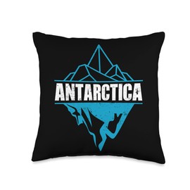 Polar Gear Designs Antarctica Map Explorers Antarctica Iceberg Explorers Throw Pillow, 16x16, Multicolor