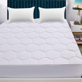 4AS Quilted Fitted Mattress Cover Small Double 4 FT 122x190 cm, Hypoallergenic Deep Fitted Breathable Mattress Topper, Mattress Pad Stretches up to 30 cm, Anti Allergy Microfibre Bed Covers