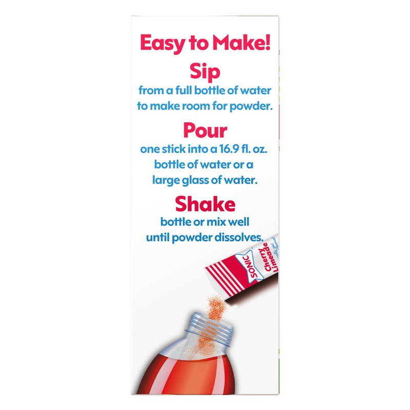 Sonic Singles To Go Limeade Variety Pack, Watertok Powdered Drink