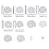 ORIGACH 10 Pcs 3D Spiral Flower Cutting Dies Mini Paper