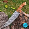 Damascus Custom HandMade Forged Damascus Steel Blade Chef Knife PineCone
