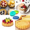 Webake - Molde de silicona para quiche, 8 moldes redondos