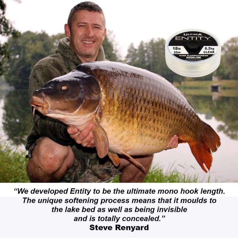 Ultima Entity Pure Fluorocarbon Carp Hook Link - Clear, 0.32