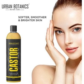 UrbanBotanics® Cold Pressed Castor Oil for Hair Growth, Skin Care, Moisturising Dry Skin, Nails, Eyelash - Virgin Grade - 100ml