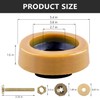 Extra Thick Toilet Wax Ring Kit with Flange and Bolts