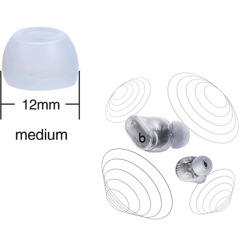 Zotech Replacement Earbud Tips for Beats Studio Buds +, 10