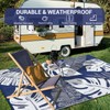 Waterproof 8x10 Outdoor Rug for Patio Reversible Plastic Straw Rug