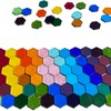 KALUCION 100 Pieces Hexagon Glass Mosaic Tiles for Crafts, Transparent