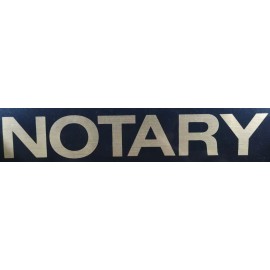 Unbranded Vintage Notary black & gold peel & stick on sign 8 x 2"