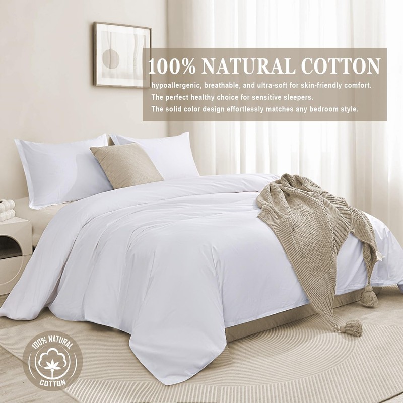 Colourful Snail 100-Percent Cotton Duvet Cover Set, Hidden Zipper Closure,