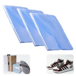 Houdao Pack of 100 Heat Shrink Bags 28 x 40 cm Shrink Film Bags Waterproof Large PVC Heat Shrink Film for Soaps Bath Bombs Bath Bombs Packaging DIY Crafts