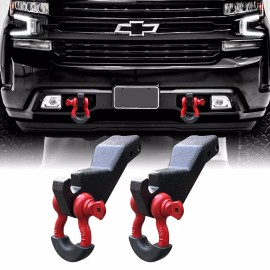 LUYWTE For Chevy Silverado 1500 2019-2022 Front Tow Hook Mount D-Ring Shackle Bracket
