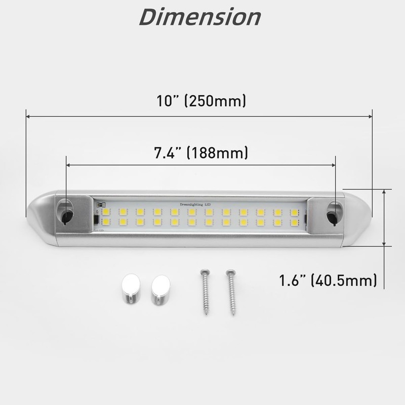 Dream lighting RV Exterior Light Fixture LED Waterproof Porch Awning