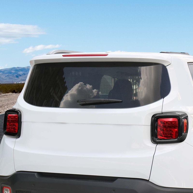 Jimen Tail Light Cover Trim Compatible with Jeep Renegade 2015-2023