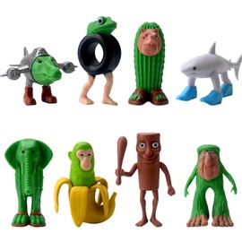 Yozexin Italian Brainrot Action Figures Set, 8 Pcs Tung Tung Tung Sahur Figure Toy, 3D Tralalero Tralala Desk Decor, Italian Brainrot Toys, Creative Home Decor and Collectible Figurines