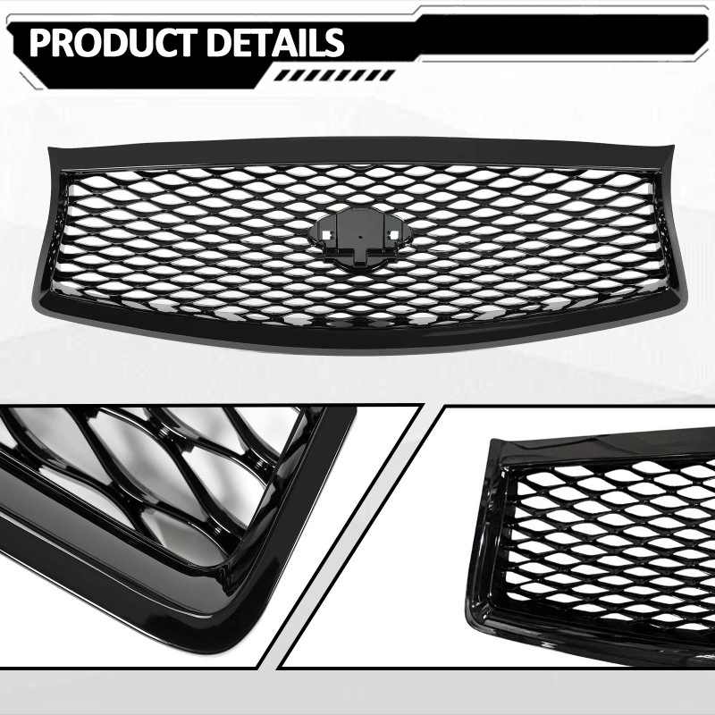 kspeed For Infiniti Q50 2014-2017 Front Bumper Upper Grille Gloss