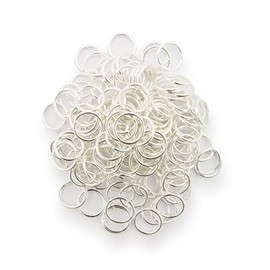 WEBandBUY Jump Rings 8 mm Diameter Silver 15 g Pack of 160