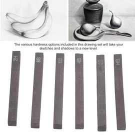 Lápices de Arte de Palos de Carbón, 6 Piezas de Palos de Carbón de Carbón, Juego de Lápices de Dibujo, Pintura de Graffiti Artístico, Lápices de Grafito de Carbón