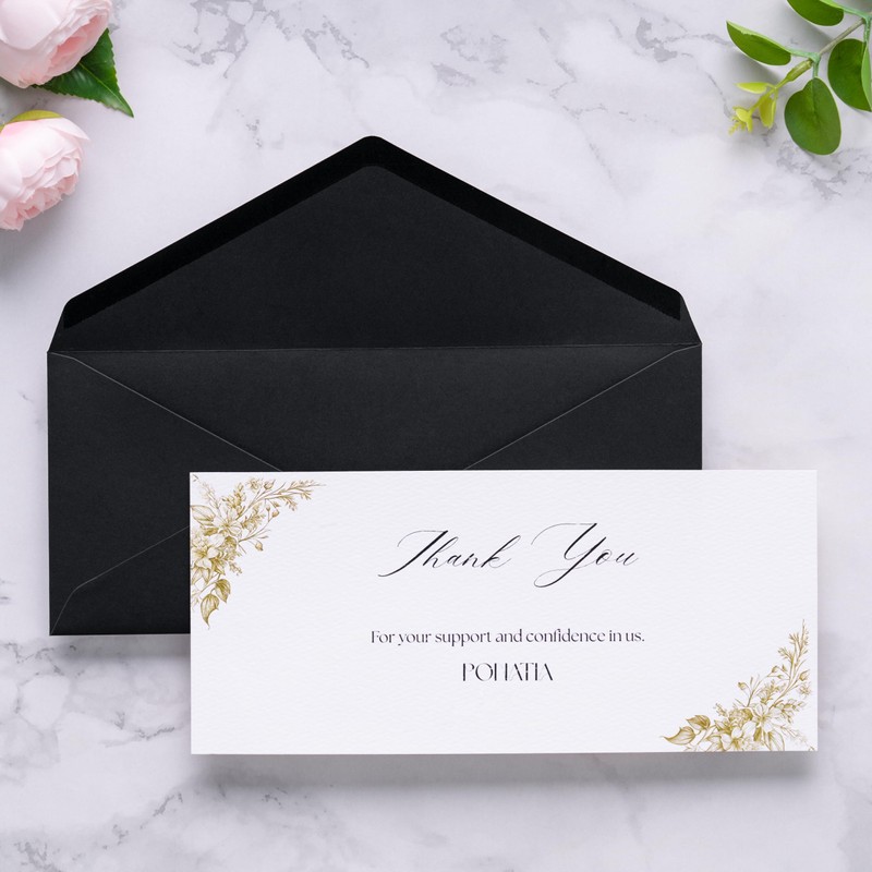 50 Pack #10 Business Envelopes, Black 4.13 x 9.49'' Envelopes