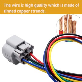 5-Way Fog Lamp Fog Light Connector Compatible with Toyota Prius Prime 2017-2020 Pigtail Plug Wiring Harness