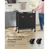 SONGMICS Laundry Hamper with Wheels, 2-Section Laundry Sorter, 37 Gal.