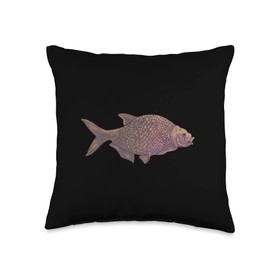 Angel Fishing, Fisch Köder lustige Sprüche Brass Braxse Fishing Art Graphic for Men Women Children Throw Pillow, 16x16, Multicolor