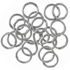 20 Pack Round Carabiner O-Rings - Silver O-Spring Loaded Gate