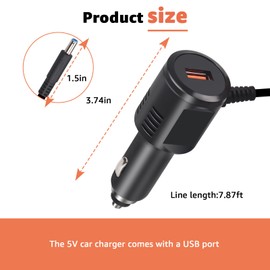 TND Car Adapter for Magnetic Slice - 5V Power Adapter Compatible with Rand McNally GPS TND Tablet 85,750,740 Truck GPS Charger with Overcharge Protection