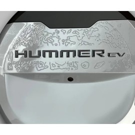 General Motors 2024-2026 Hummer EV SUV Spare Tire Cover 3D Lettering 19435233 Gloss Black