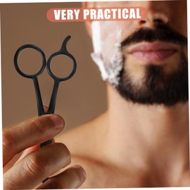 FOMIYES Stainless Steel 4-piece Barber Kit Beard Scissors Mustache Scissors Set Trimming Shears for Men with Comb Pouch