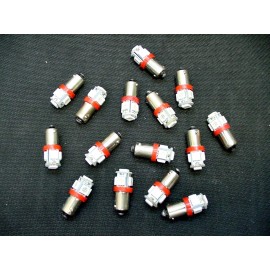 Lumiglow 15 BRIGHT Red 5 LED Instrument Panel Dashboard Lights Bulbs BA9S 53 1815 1895 GM