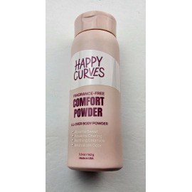 Happy Curves Fragrance-Free Comfort All Over Body Powder 5oz/142g - NEW
