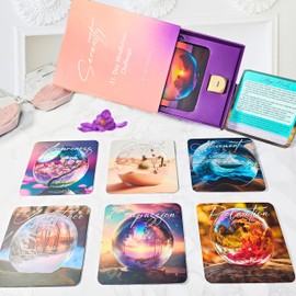 Mindfulness Gifts for Women & Men, 31 Day Challenge Cards with Positive Affirmations. For Meditation Wellbeing Gratitude Anxiety & Spiritual Self Care Ideal Birthday Present, Christmas Stocking Filler