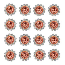 50 pcs Rhinestone Embellishments Crystal Button Gold Flatback DIY Craft for Flower Headband Dress Decoration Accessory 12mm (Rose Gold)