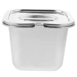 PRETYZOOM Ice Cream Storage Box Metal Container with Lid Storage Containers Ice Cream Tub Ice Cream Storage Tubs Freezer Container Yogurt Stainless Steel Spice Jar Refrigerator