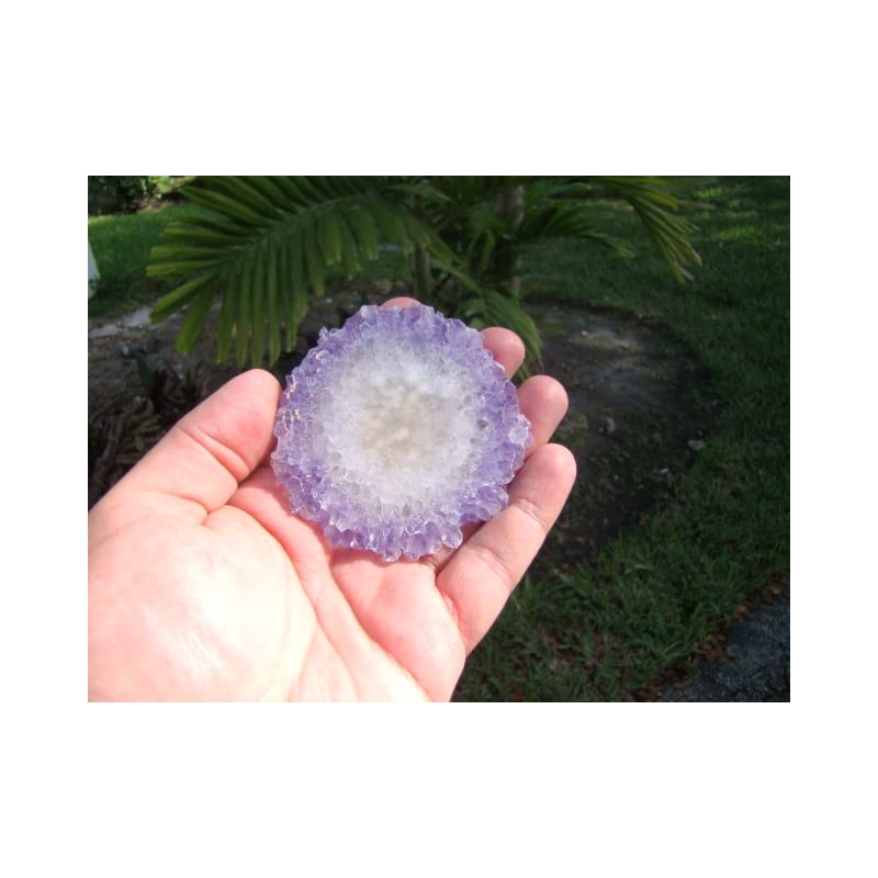 Ham8301 Amethyst slab round piece gemstone